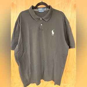 Polo Ralph Lauren Big Pony Polo Shirt Men's 2XL  Short Sleeve Black White Pony